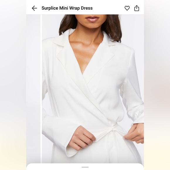 White Blazer Mini Dress / Bridal Dress / Engagement dress - Picture 5 of 5